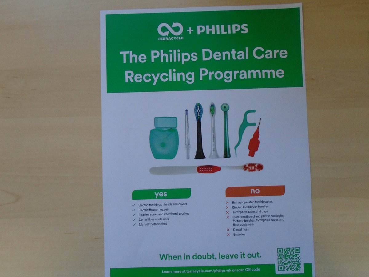 We are now taking advantage of @terracycleuk 's free recycling programme and collecting any electric toothbrush heads  and floss containers etc (see poster) also manual toothbrushes.  @ecoschoolfran @CaerphillyKWT @CaerphillyCBC @Blackwood_Comp