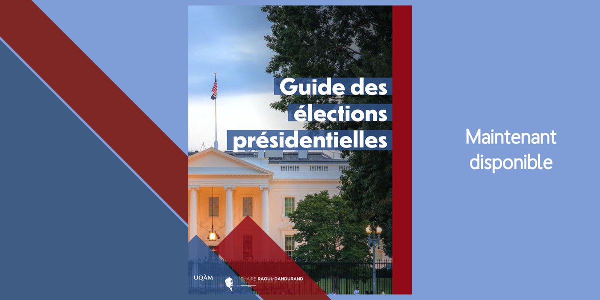 🇺🇸Rôle &amp; éligibilité du président, système partisan aux #EtatsUnis, fonctionnement des primaires, du processus électoral &amp; du vote...
 
Autant d’éléments, et plus encore, que propose d’éclaircir le nouveau ✨Guide des élections présidentielles✨!

À lire: dandurand.uqam.ca/publication/gu…