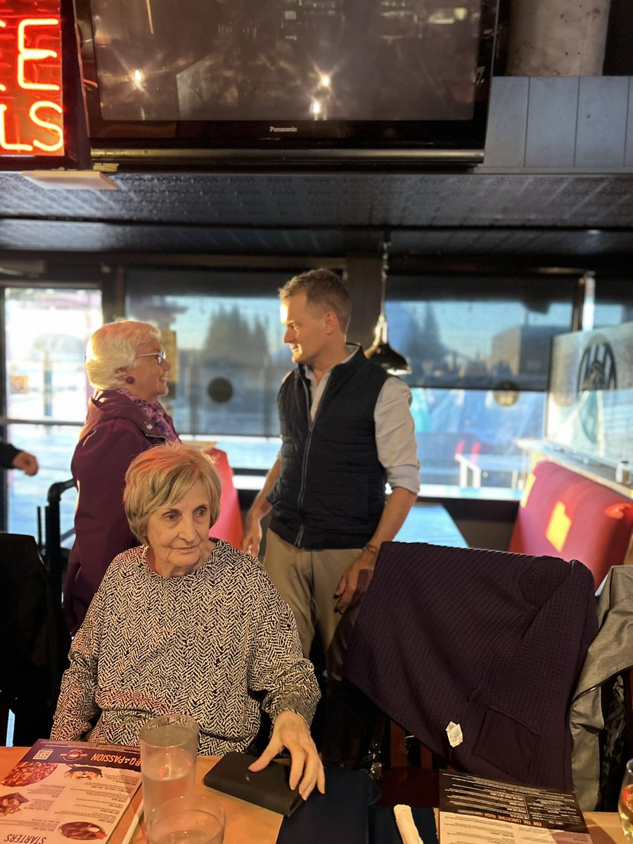 TerrySheehanMP's tweet photo. Great connecting with many friends and Seamus. Bianca my recently most excellent retired staffer in the #soo worked with Seamus in Brian Tobin’s office a while back. Small World. https://t.co/2o7hTcPQzM