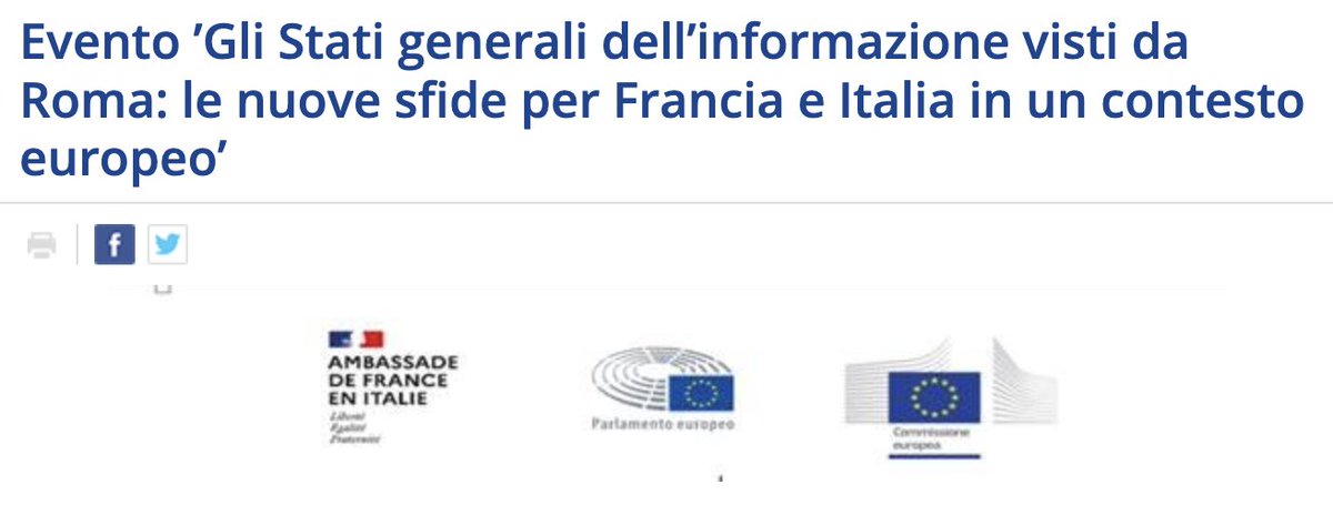 Christophe Deloire (@cdeloire) on Twitter photo 📍"Les <a href="/EGinformation/">États généraux de l'information</a> vus de Rome".
Je serai demain en Italie pour une journée de travail sur les défis de l'information en Europe, avec une rencontre de haut niveau entre médias italiens et français. Merci à l’ambassadeur de France en Italie <a href="/martin_briens/">Martin Briens</a> et son équipe. Trois 📍"Les <a href="/EGinformation/">États généraux de l'information</a> vus de Rome".
Je serai demain en Italie pour une journée de travail sur les défis de l'information en Europe, avec une rencontre de haut niveau entre médias italiens et français. Merci à l’ambassadeur de France en Italie <a href="/martin_briens/">Martin Briens</a> et son équipe. Trois