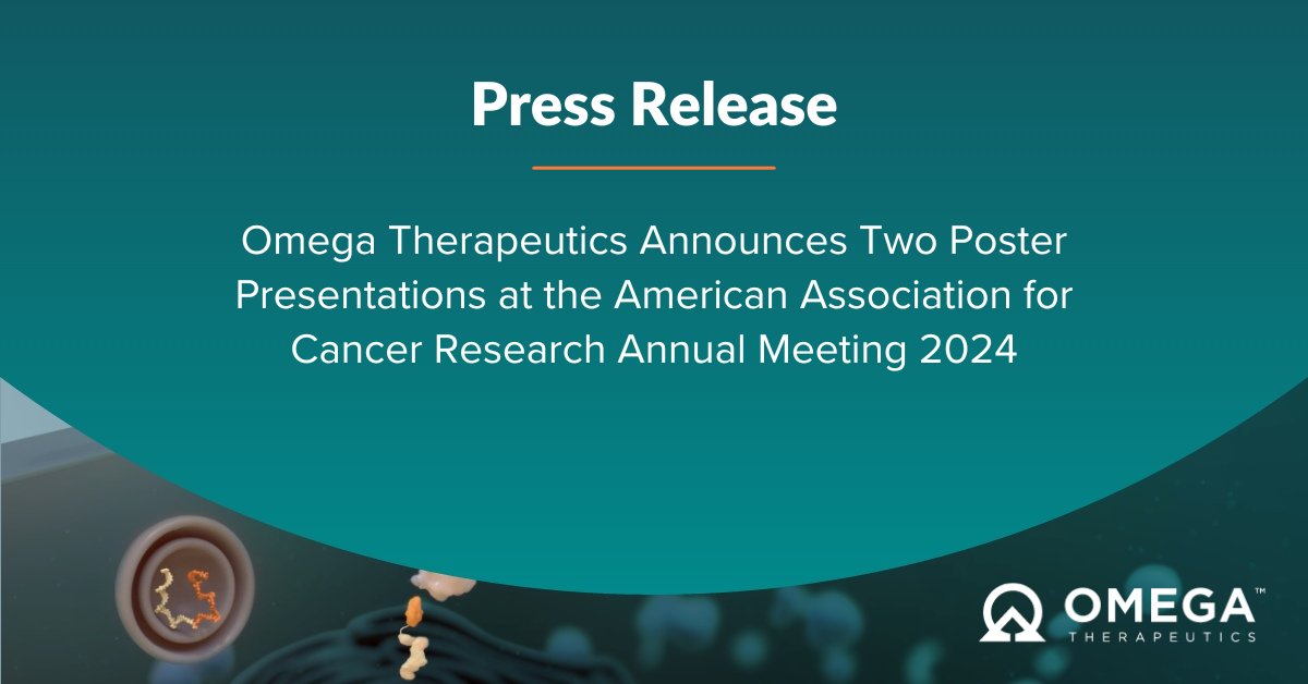 OmegaTX's tweet photo. Omega will present at #AACR2024 in San Diego! We will share two posters featuring new #PreclinicalData validating our #EpigenomicController approach. We look forward to seeing you there! More details here: https://t.co/DtpUwmvZBM https://t.co/1ApasU5ysn