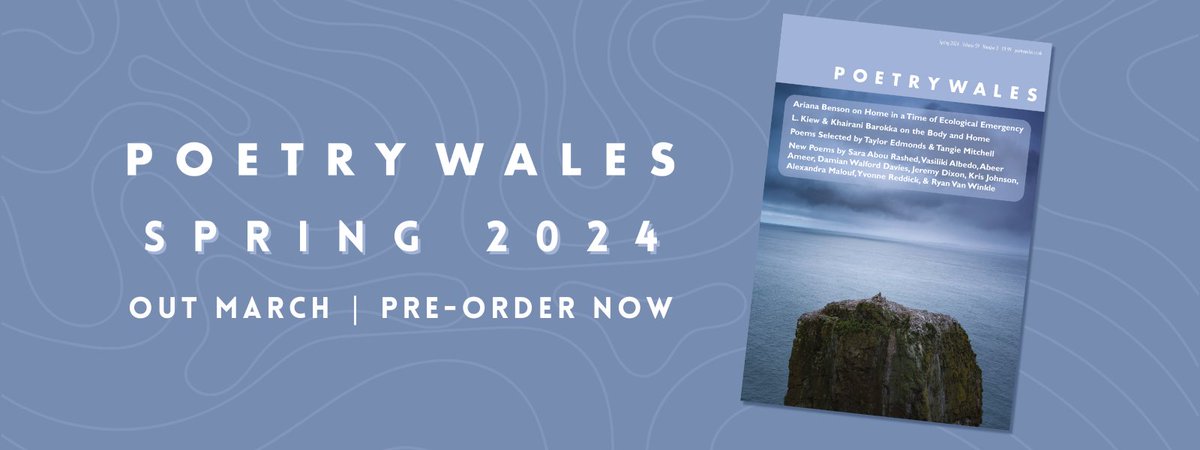 Delighted to have a poem in the upcoming Spring edition of Poetry Wales, full of good things and available to order now...@poetrywales