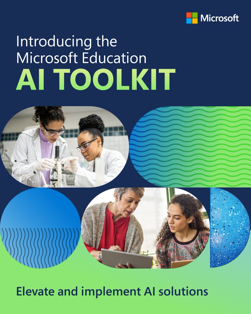 We have the tools you need to bring #AI to your school. 🧰​
​
The #MicrosoftEDU AI Toolkit offers resources to help education institutions get started with AI solutions like Copilot. Learn more with us at #MicrosoftReimagine: youtube.com/live/Slj6H2lEK…