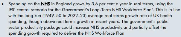 Great to see the OBR using @BenZaranko and I's estimates of the cost of the long-term workforce plan again today. But have to disagree with their last sentence below. The workforce plan is already built on the assumption of productivity growth in line with what was said today.