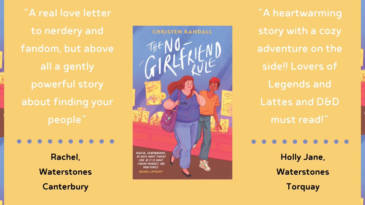 Fantastic to see these great reviews of The No-Girlfriend Rule! Thank you Rachel @RoseLaneKids and Holly Jane @waterstonestq for sharing 🥰 Full reviews ➡️ bit.ly/3PajlxN