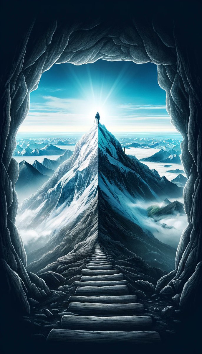 TenderFeelcom's tweet image. From the ground, the mountain seems insurmountable, but once you reach the summit, you'll marvel at how the obstacles seemed larger than life. What once was daunting becomes a testament to your strength. #ClimbHigher #PerspectiveShift #SummitViews