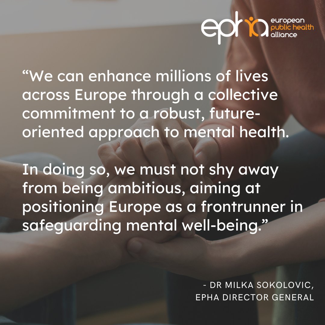 EPHA DG @milkasklvc addressed the socio-economic & environmental determinants of mental health at a @Europarl_EN event on mental health, supported by @wellcometrust. EPHA supports a holistic mental health strategy that includes minorities, vulnerable & marginalized populations.
