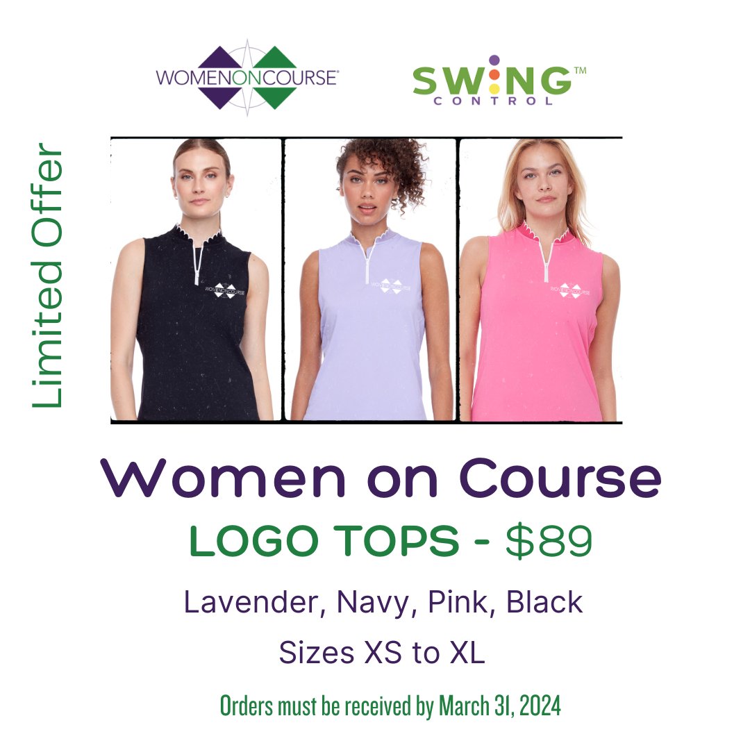 women_oc's tweet photo. 🌸Spring vibes r in full swing &amp; so r @women_oc “LIMITED EDITION” logo shirts by @swingcontrol 
Cost $89.

Secure yours, place your order by March 31, 2024, &amp; expect delivery week of April 22nd. Don’t miss out on this one!

ORDER NOW➡️ https://t.co/JNs8awep9X 
#womenoncourse https://t.co/8RxGLjphwl