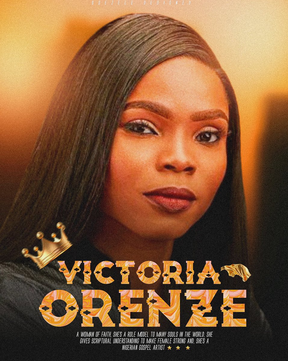 A WOMAN OF FAITH...Her music are amazing and really teaches one about His/Her identity in CHRIST JESUS ❤️🎙️💥 @victoriaorenze 
#GospelMusic 
#victoriaorenze
#femalegospelartist
#flyerdesign
#professionaldesigner