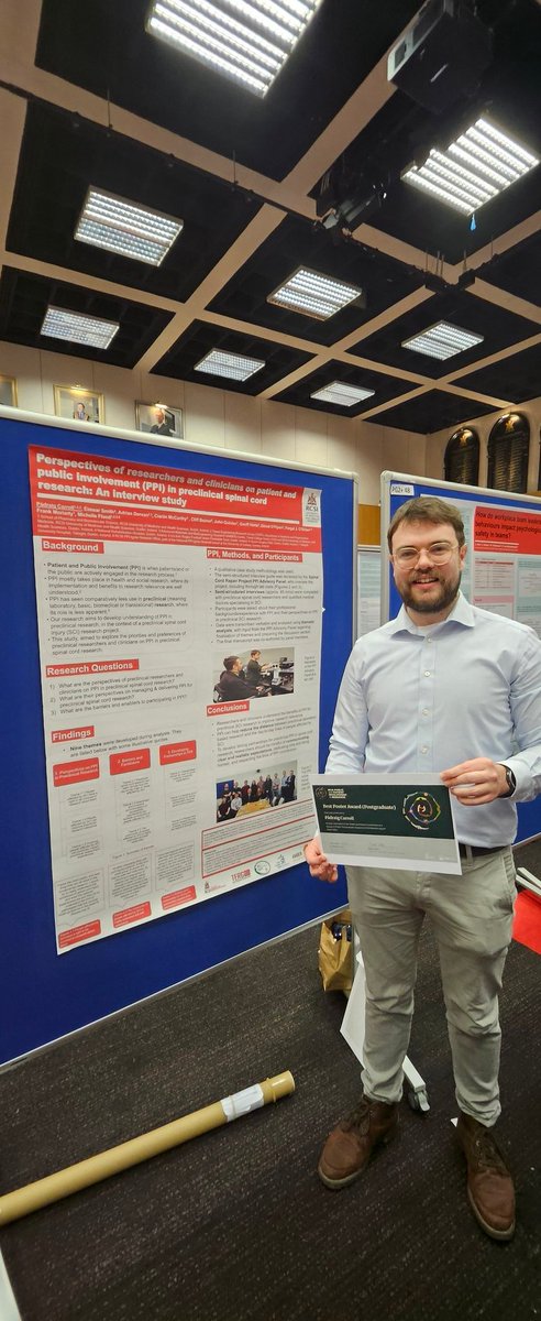 @padraigc96 with his PPI prize and poster as part of @RCSI_Irl Research Day 2024!