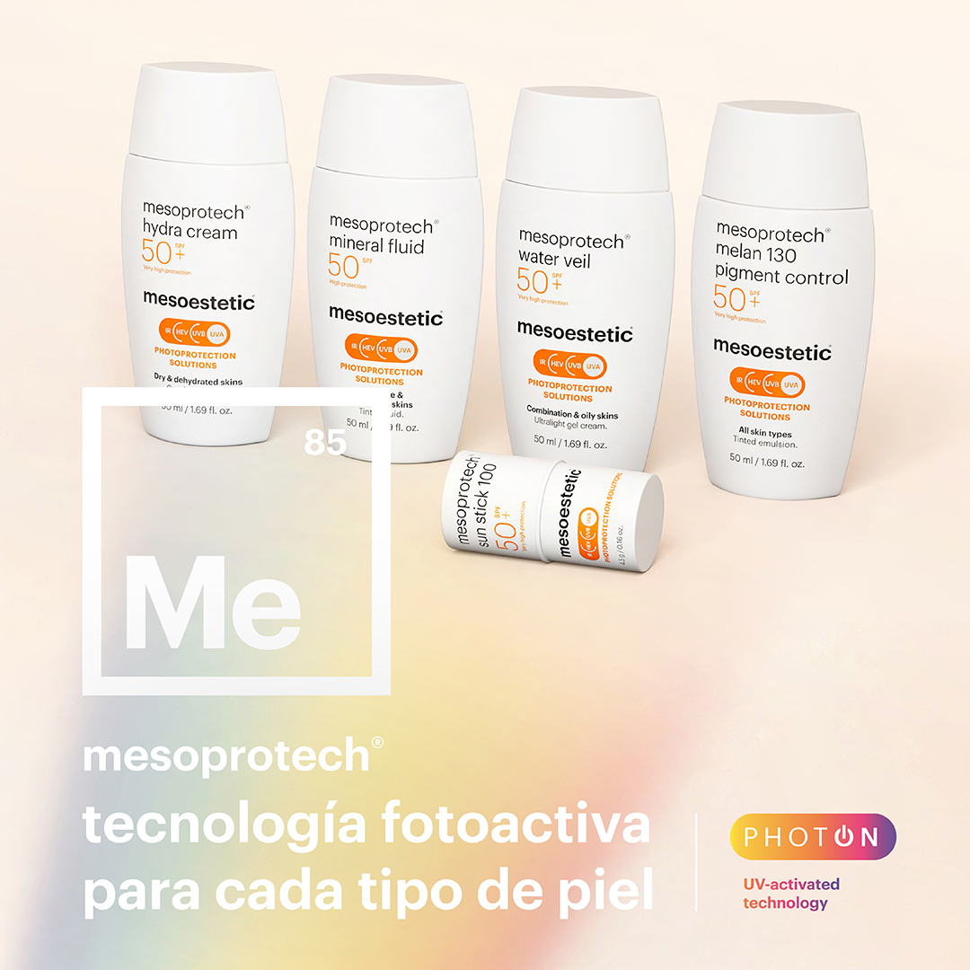 mesoestetic_ES's tweet photo. ¡NOVEDAD! ✨Presentamos la nueva generación de protectores solares mesoprotech®. Con la tecnología PHOTON, un innovador sistema patentado que hace que la radiación solar funcione como interruptor de encendido de diversos mecanismos de protección y reparación del daño solar https://t.co/pQdmDBDHcQ
