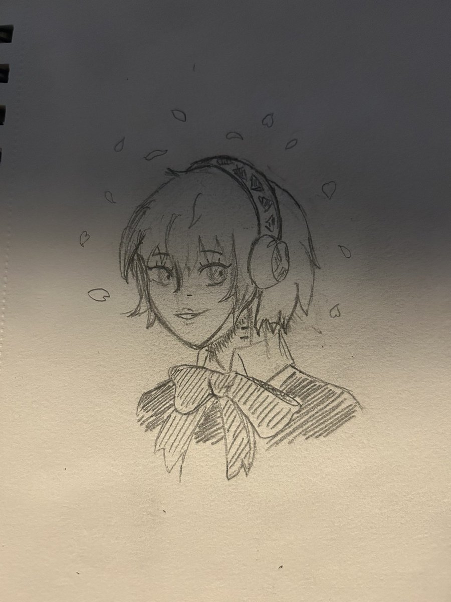 pendro_art's tweet photo. Whoops was so overwhelmed with emotion beating the game forgot to post it yesterday but here’s a quick persona 3 doodle https://t.co/Xx2NIGxcPb