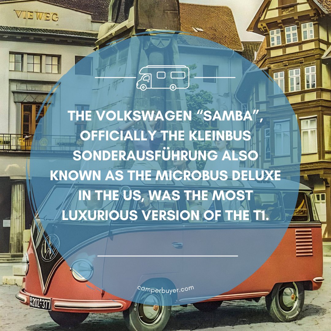 🚐✨ VW Samba: Icon of the 60s road trip era. Distinctive V-shaped front, split windshield, sunroof. Roomy interior, panoramic views. 

Grab your map & hit the road! 🚐💨

📷: @retroreise 

#vanlifejournal #vanlifeadventures #vanlifeculture #campervanadventures #campervanlicious