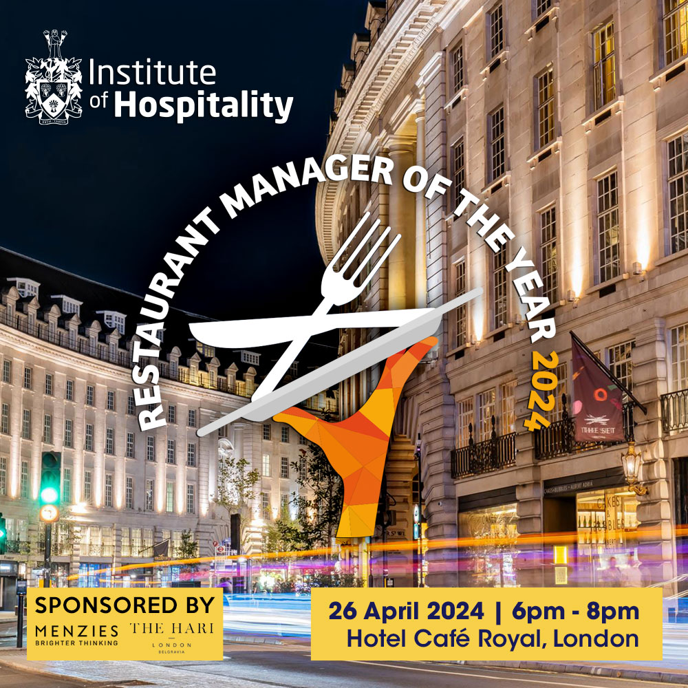 Time is running out to apply for Restaurant Manager of the Year 2024 The #IoH #RMOY2024 competition, sponsored by @menziesllp and @TheHariLondon, is a must if you are a Restaurant Manager with passion for what you do. DEADLINE for applications is 11 March! instituteofhospitality.org/rmoy-2024-laun…