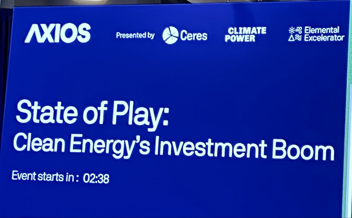 Clean energy learning today #axiosevents