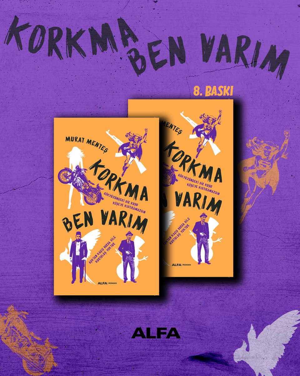 #TekrarBaskı 📚 Korkma Ben Varım, aşk dolu bir macera romanı. Yo, macera dolu bir aşk romanı! Murat Menteş'in kaleminden 'Korkma Ben Varım' 8. baskısıyla raflarda. 📚 #AlfaKitap #KorkmaBenVarım @MentesMurat