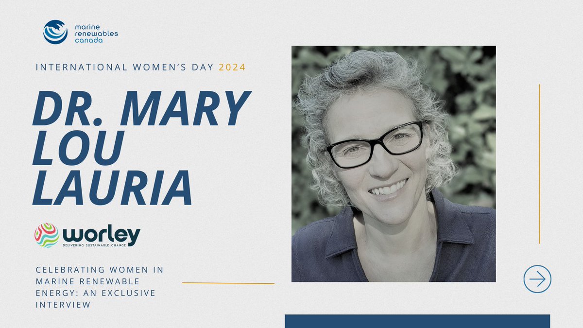 MRC's celebration of women in marine renewable energy for #InternationalWomensDay kicks off with Dr. Mary Lou Lauria, Vice President of Operations for North America at @Worley_ECR! Explore how she drives impactful change and inspires the next generation in the…