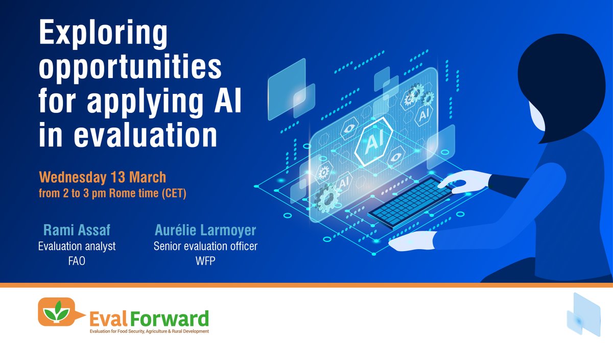 In this EvalForward Talks we will delve in the topic of Artificial Intelligence in evaluation: following the online discussion, members of the Community will share and discuss their experiences, pilots and challenges.

➡️ bit.ly/4c66Jl6