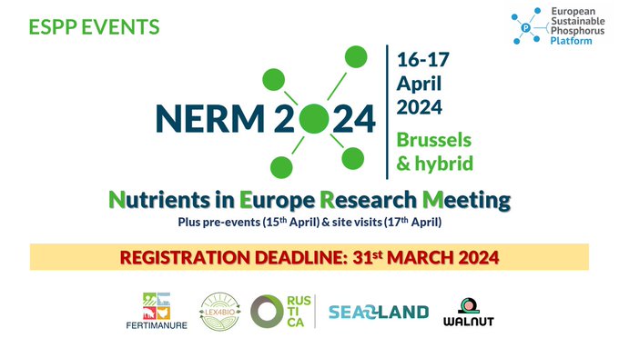 Biorefine Cluster (@bioref_cluster) on Twitter photo 🌿Exciting news!
➡️Join us at #NERM for a pre-event PhD school on April 15, 13:00-17:00, co-organized by the ESNI community & <a href="/recap2020/">RECAP Project</a> . Explore innovative phosphorous management techniques and discussions on sustainable nutrient recovery.
✔️Register: biorefine.eu/events/pre-eve… 🌿Exciting news!
➡️Join us at #NERM for a pre-event PhD school on April 15, 13:00-17:00, co-organized by the ESNI community & <a href="/recap2020/">RECAP Project</a> . Explore innovative phosphorous management techniques and discussions on sustainable nutrient recovery.
✔️Register: biorefine.eu/events/pre-eve…
