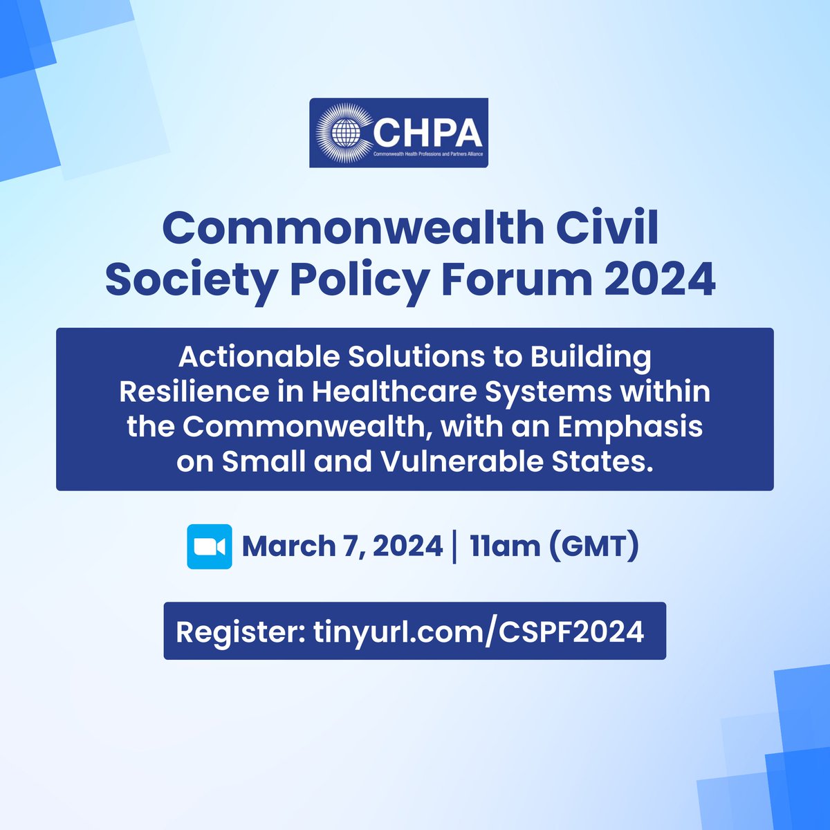 With just less than 48 hours to go until the 2024 Commonwealth Civil Society Policy Forum, we're gearing up for an insightful day of dialogue and collaboration. Join us to contribute to actionable solutions for healthcare resilience. Register now - tinyurl.com/CSPF2024