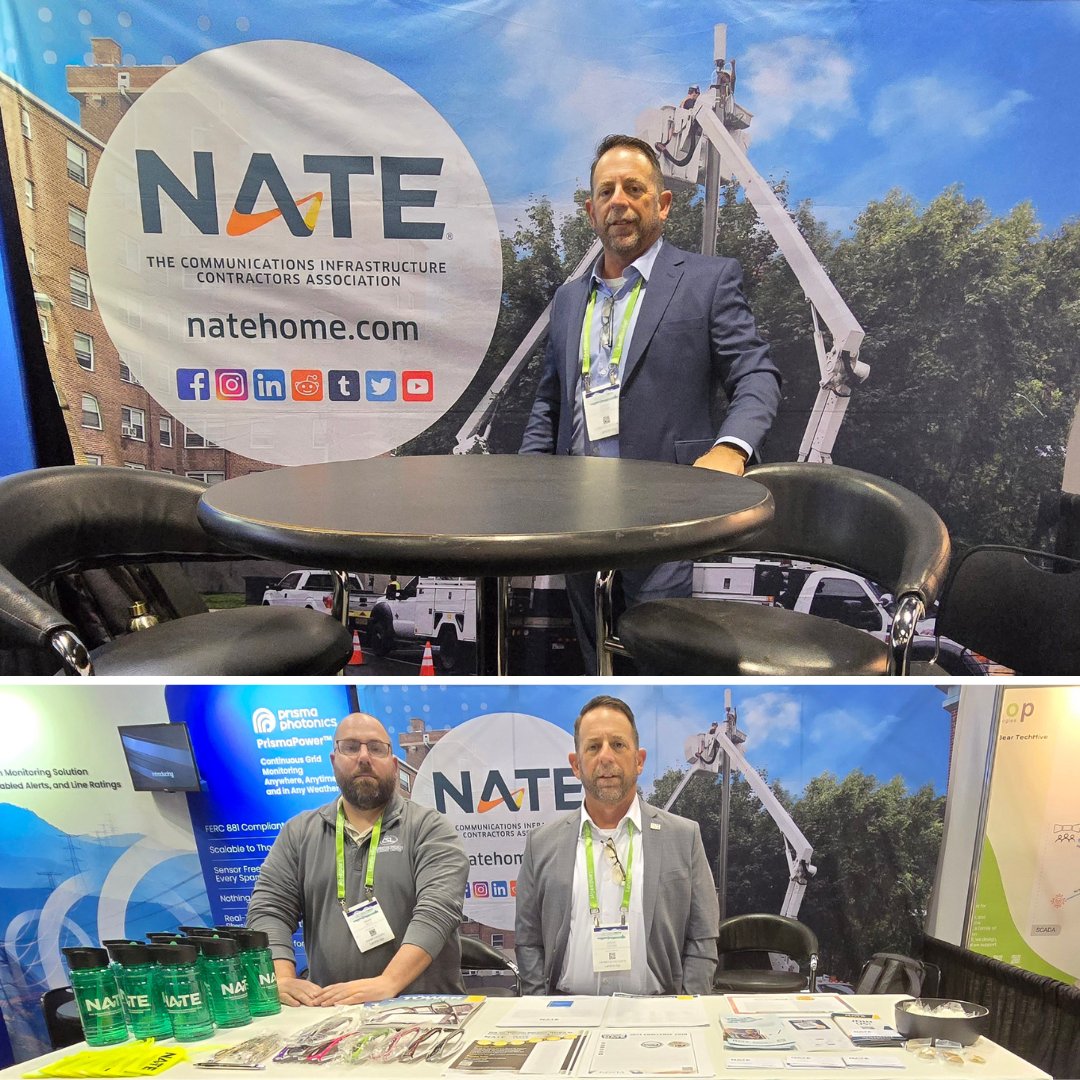 A huge thank you to Steve Fischer of Atlantic Tower Services, Inc. (#ATS) for manning the NATE booth at #DISTRIBUTECH24 in Orlando, Florida, on February 28 & 29 along with Brian Hills of @towersystemsinc.