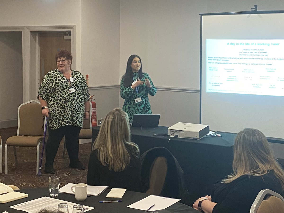 Carers in the workforce workshop with @clairem7523 <a href="/kulvant_sandhu/">Kulvant Sandhu💙 RMN, BIA, BNurs, BHSc, MSc, QN</a> and Pat Wilkins, discussing how we can best identify &amp; support carers in the workplace. #NHSThinkCarer