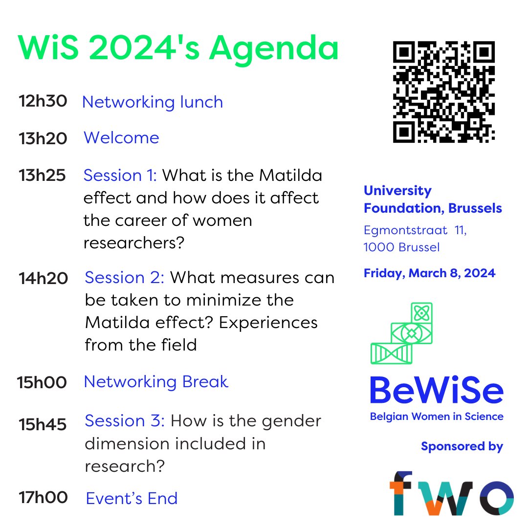 🌟 Don't miss out! 🌟
Join us this Friday for the Women in Science Day, where we'll dive into crucial discussions on accelerating gender equality in scientific careers. 🚀
BeWiSe is thrilled to welcome you to explore the "Matilda effect" 🙋‍♀️
Be part of the conversation! 💬
