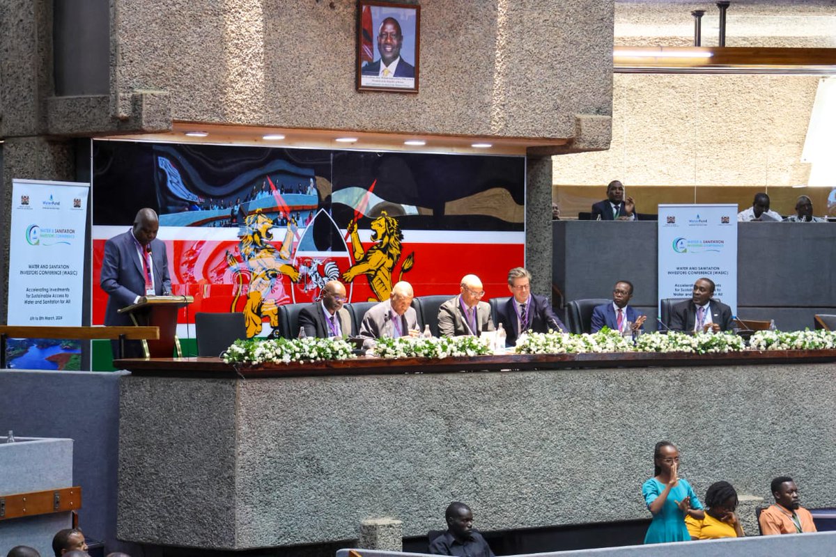 myleshitty's tweet image. CS Zachariah Njeru&apos;s presence at #Wasic2024 highlights the government&apos;s dedication to addressing water and sanitation challenges.