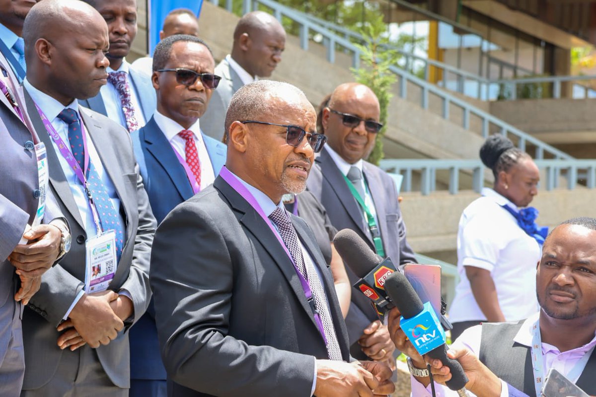 myleshitty's tweet image. CS Zachariah Njeru&apos;s presence at #Wasic2024 highlights the government&apos;s dedication to addressing water and sanitation challenges.