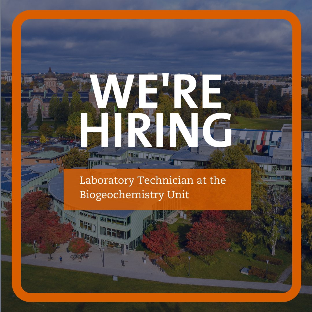 📢We're hiring!

Join our team at the Biogeochemistry Unit of <a href="/AcesSthlmUni/">Department of Environmental Science at Sthlm Uni</a>!

📅Apply by 31 March!

shorturl.at/mEIX5