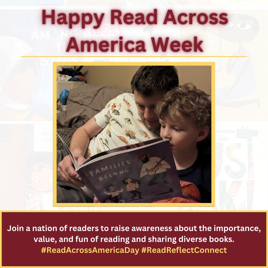 On #ReadAcrossAmericaWeek, join a nation of readers to raise awareness about the importance, value, and fun of reading and sharing diverse books. #ReadReflectConnect #ReadAcrossAmericaDay