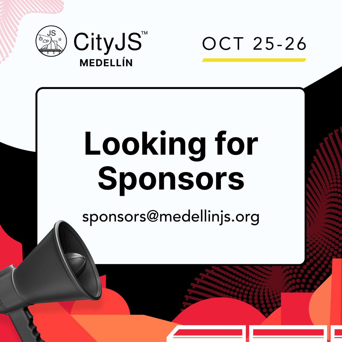 Are you looking for an opportunity to connect with industry leaders and show your support for the JavaScript community in Colombia? Become a sponsor of #CityJSMedellin and join us on this exciting journey of technological innovation! 💡🤝👇🏻