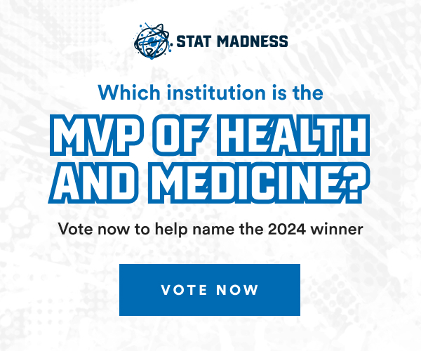Keep voting for the UCI School of Medicine in the #STATMadness competition, a bracket-style contest to find the best innovation in science and medicine. Let's get @UCIMedSchool to the next round! 

Vote here: bit.ly/3v3QVyC