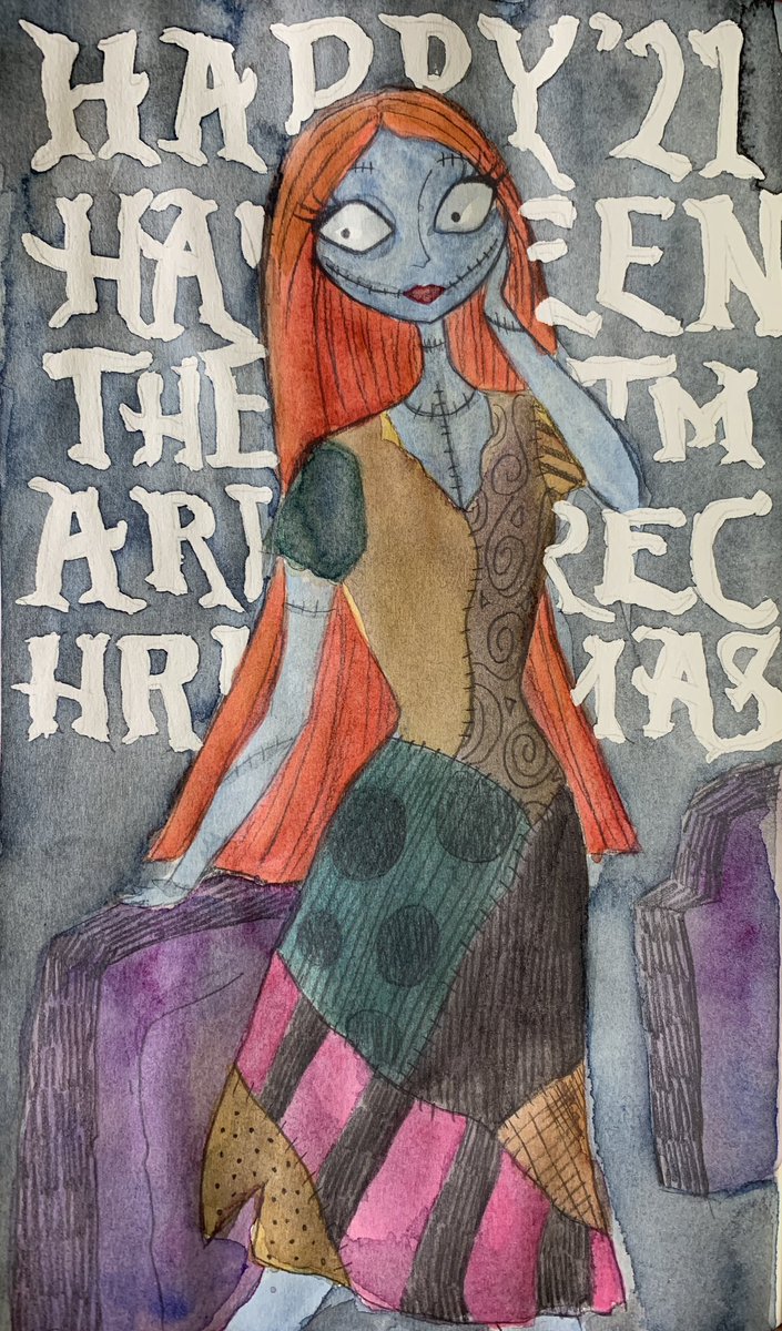 #TheNightmareBeforeChristmas #Halloween #TimBurton #watercolorpainting