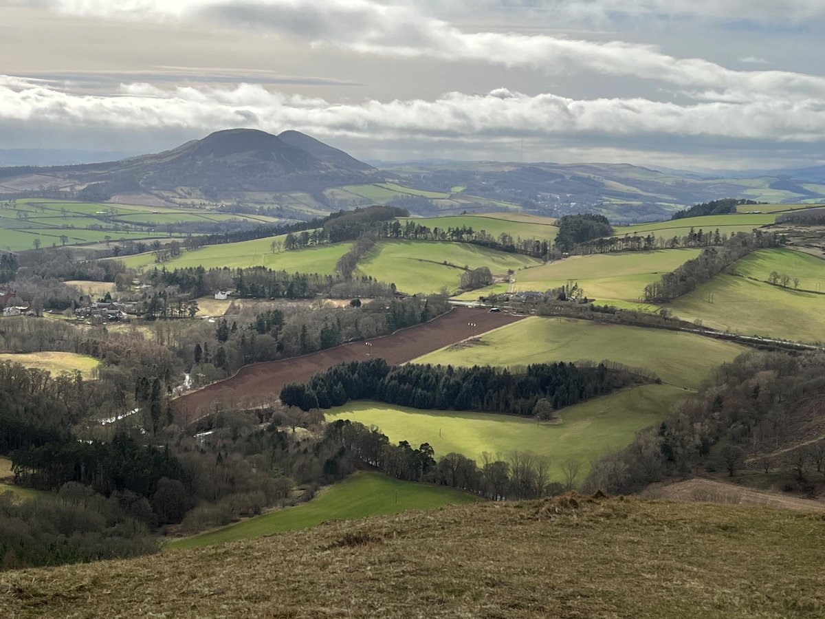 For views of the Borders which are truly epic, walkers will love Black Hill nr Earlston. The incline of this rewarding walk is slow but the sweeping panoramic views of the Southern Uplands and the Eildons from its trig point are incredible. #scottishborderswalks