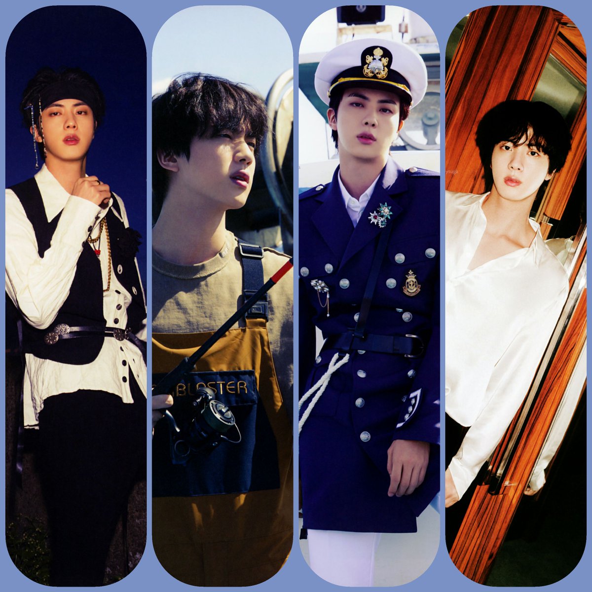 Concept- Sea of JIN island 
Story- Son of rich merchant→Navy Officer→Ship worker→Sea Pirate.

Photo flow from right to left4←1
More reading in images⤵️

IMAJIN KSJ1
#VisionForKSJ1