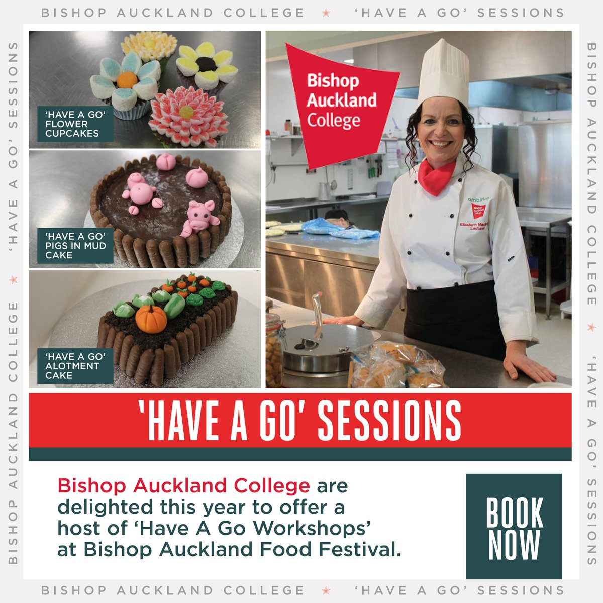 Bishop Auckland Food Festival (@bishfoodfest) on Twitter photo At this year's Bishop Auckland Food Festival <a href="/bishopcollege/">Bishop Auckland College</a> are offering ‘Have a Go’ workshops!
We have three different workshops taking place across both Saturday 20 and Sunday 21 April!
🌷Flower Cupcakes
🌽Allotment Cake
🐷Pigs in Mud Cake
Sign up 🔽
bishopaucklandfoodfestival.co.uk/bishop-aucklan… At this year's Bishop Auckland Food Festival <a href="/bishopcollege/">Bishop Auckland College</a> are offering ‘Have a Go’ workshops!
We have three different workshops taking place across both Saturday 20 and Sunday 21 April!
🌷Flower Cupcakes
🌽Allotment Cake
🐷Pigs in Mud Cake
Sign up 🔽
bishopaucklandfoodfestival.co.uk/bishop-aucklan…