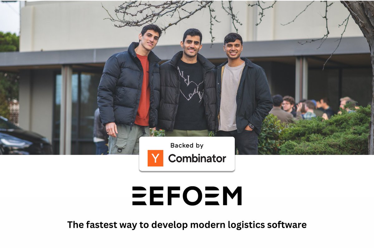 YC W24's @Reform_hq is building Retool for logistics software. It makes it easy to build the exact Transportation Management System your logistics business needs at a fraction of the time and cost. ycombinator.com/launches/KYm-r… Congrats on the launch @saifahash @abuhasho & @_pradhit!
