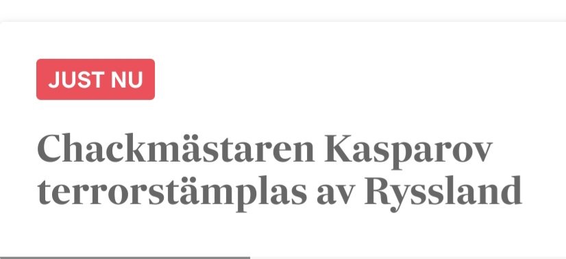 Schackmatt @SvD