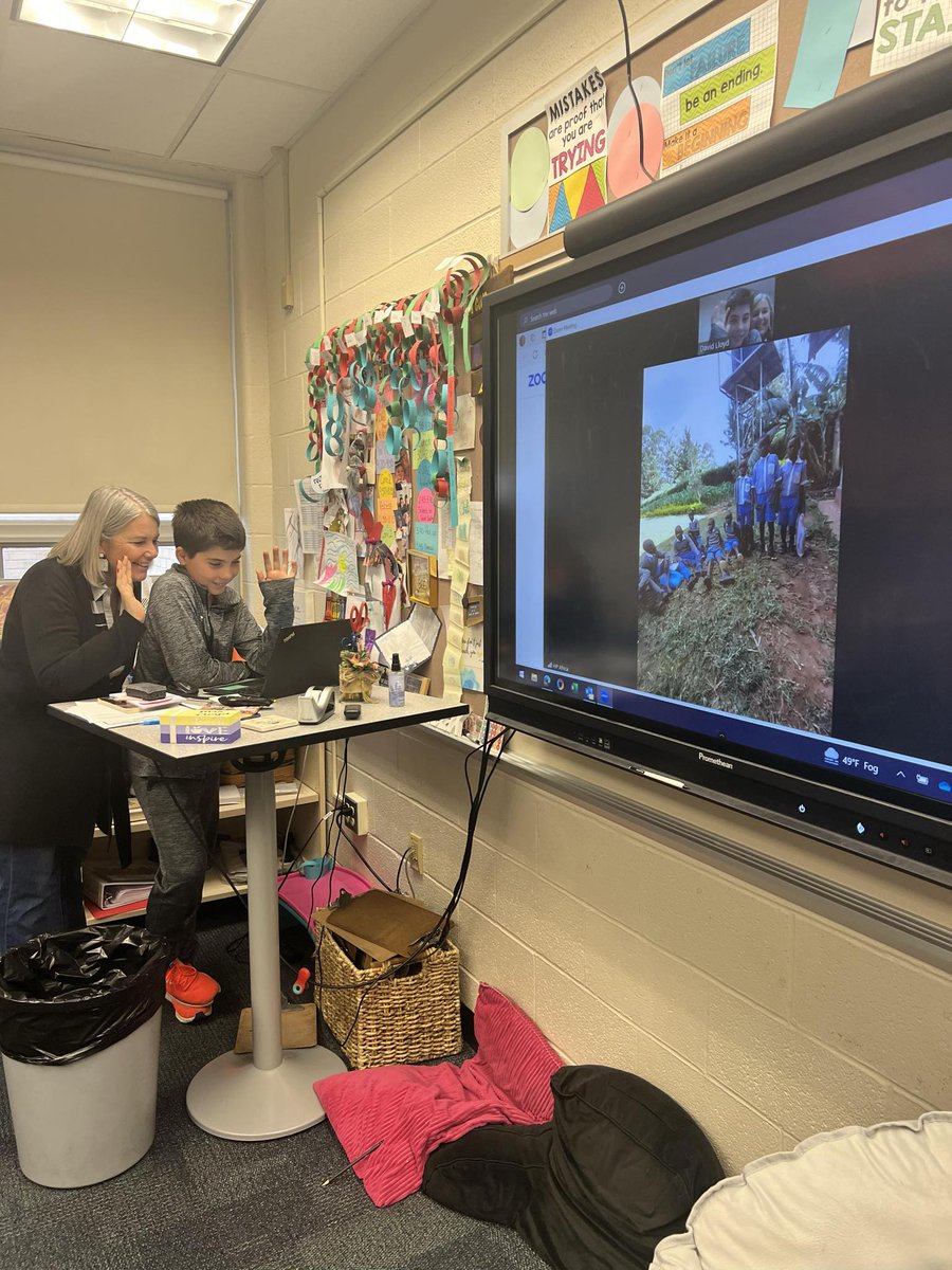 We had a wonderful Zoom call with Chase - Marcie Lloyd's student who is reading -The Boy Who Harnessed The Wind. The novel is about a 13-year-old boy who builds a wind turbine to save his Malawian village from famine.  Chase was so curious 2 know more about the schl, ss n village