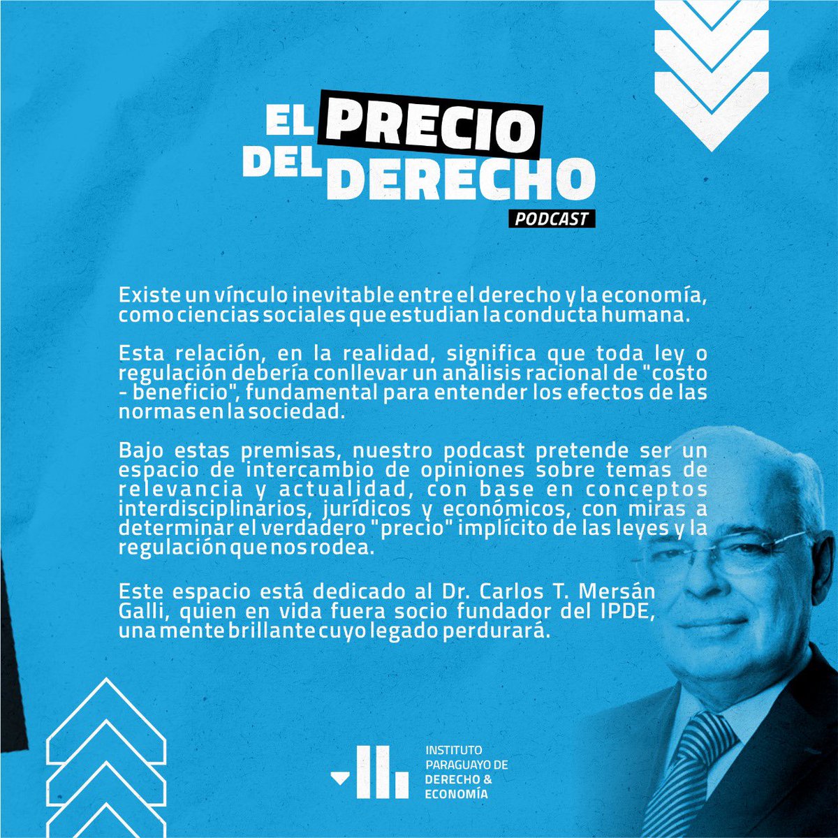 “El Precio del Derecho”, el nuevo Podcast del IPDE, disponible próximamente en las plataformas de Spotify 🙌🏻📊⚖️