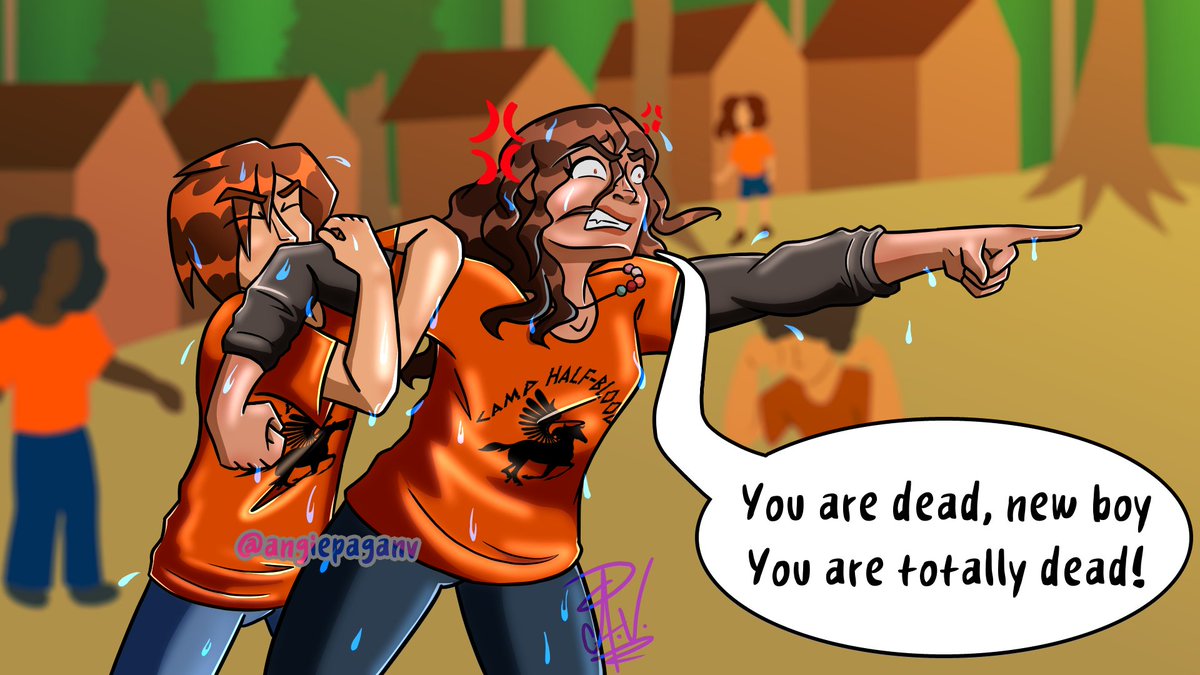 angiepaganv's tweet photo. Scene from the #pjobooks I wish were in the #pjoseries ; I'm not mad, I'm just disappointed
#pjo #pjofanart #PercyJackson #PercyJacksonAndTheOlympians #percyjacksonfanart #art #fanart #digitalillustration https://t.co/AYES5Vwebf