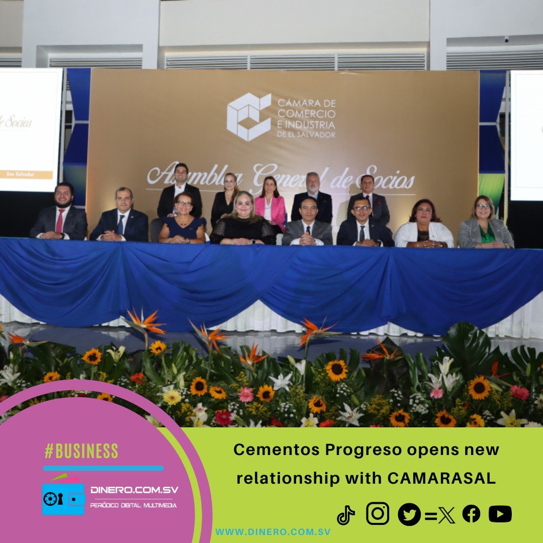 #Business On february 22, the Cámara de Comercio e Industria de El Salvador held the 2024 General Assembly of Members of the association

Read it here: tuit.es/8WG8g
#CementosProgreso #CAMARASAL #BoardofDirectors