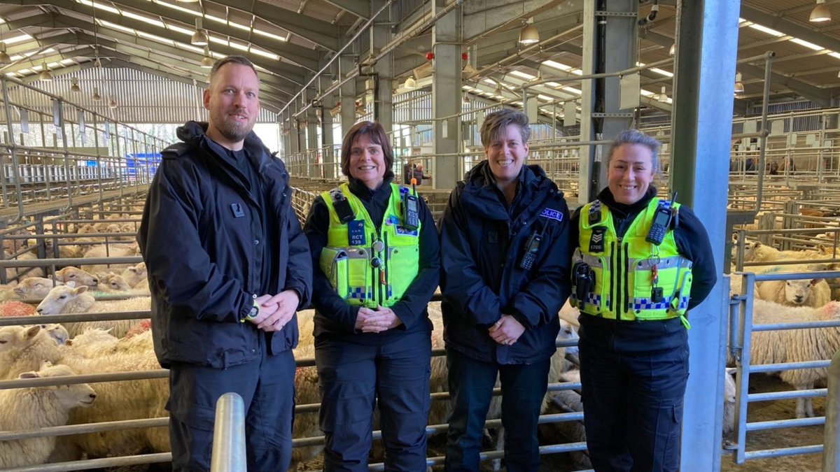 Great to have @ASPRuralCrime join us at #Monmouthshire #Livestock Market today. Discussing recent cross border #RuralCrime issues and effective ways of working together in the future to target any shared problems. #PartnershipWorking #CrimePrevention #RuralCrimeTeam