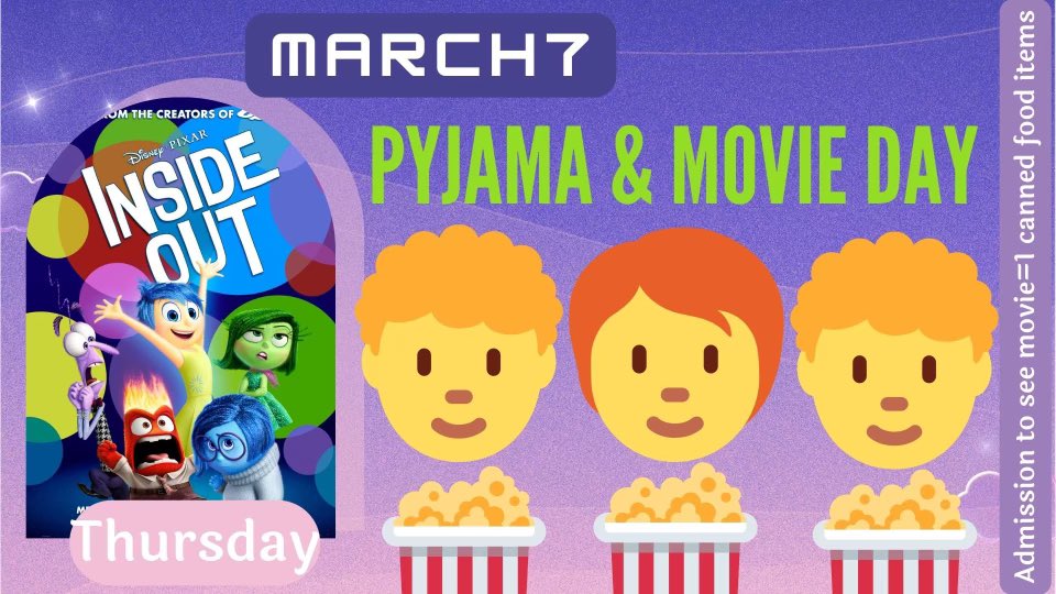 Hey <a href="/StAnneOCSB/">St. Anne School</a> don’t  forget your food items for <a href="/KanataFoodCpbrd/">Kanata Food Cupboard</a> as a ticket for the movie tomorrow! Also some cozy pyjamas!