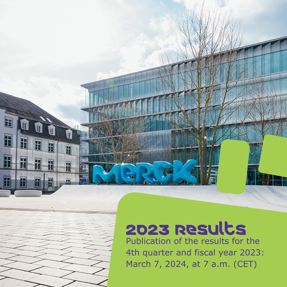 Last preparations are underway ! Tomorrow, we will announce the financial results of the fourth quarter and fiscal year 2023 at 7 a.m. (CET). Our press conference will take place at 10 a.m. (CET). You can access further information here: merckgroup.com/en/media-cente… #MerckResults