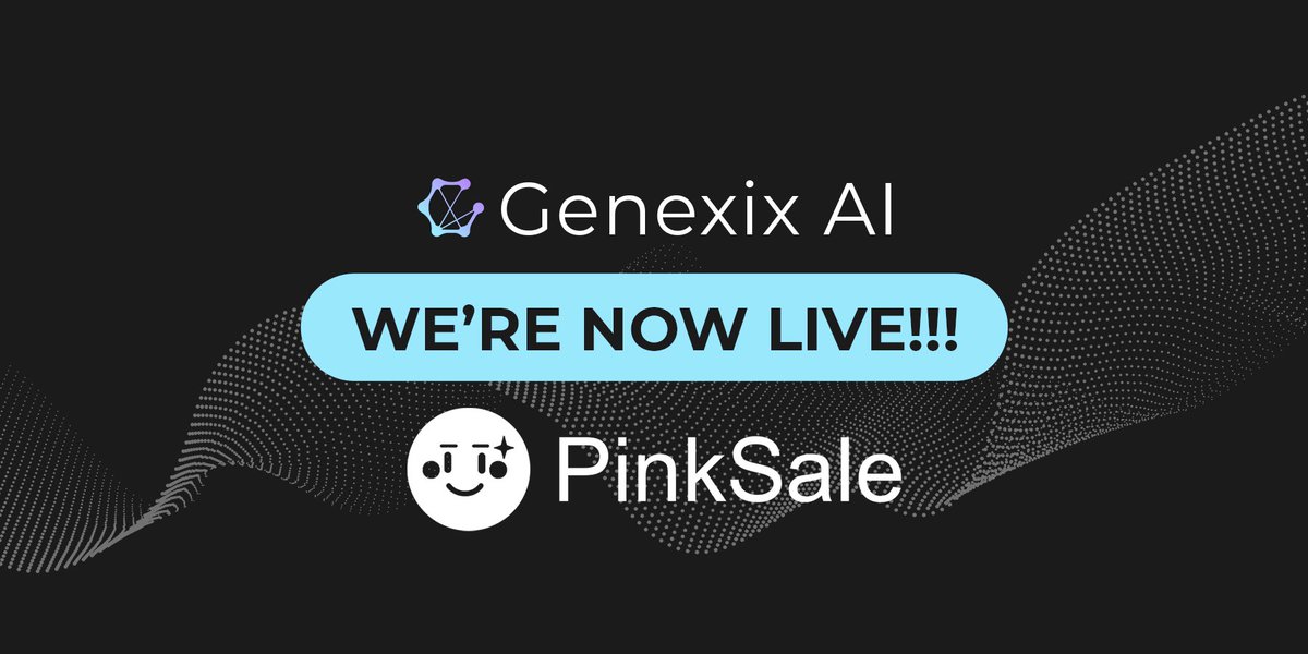 genexixai's tweet photo. The Genexix AI $GNX presale is now live on PinkSale! Don't miss out on this opportunity to get involved. Act fast - the presale ends on 2024.03.09 at 20:00 (UTC). Secure your tokens now!

https://t.co/PwOtPB5s4j https://t.co/JmvbqGTpf5