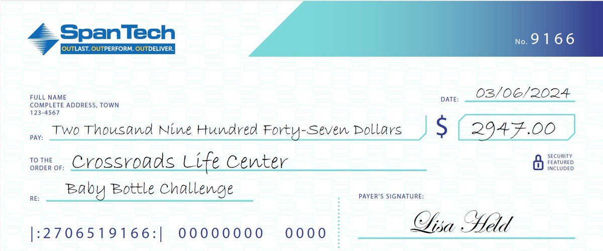 Throughout the month of February our employees raised $2947 for the Crossroads Life Center, who help unexpecting mothers with a variety of pregnancy and health services. 
#SpanTechCares #SpanTechFamily