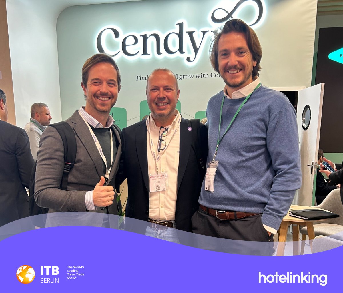 ¡Directo desde la <a href="/ITB_Berlin/">ITB Berlin</a> 2024!🌍

Daniel Alzina, nuestro CEO, y Manel López, Head of Sales &amp; Business Development, están compartiendo nuestras últimas innovaciones en la feria.

Además, nos hemos encontrarnos con Carlos Moncho, SVP de <a href="/Cendyn/">Cendyn</a>, para compartir muchas ideas. 👀