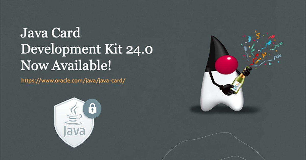java's tweet photo. Congratulations to our friends over on the #JavaCard team for their JCDK v24 release! Learn more: https://t.co/C2vvY7K2tS https://t.co/0hUdNJgofX